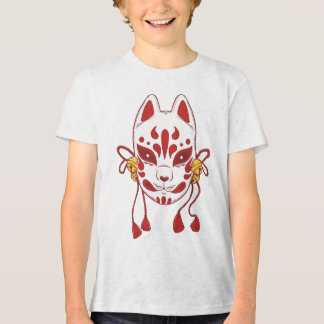 Camiseta Gato Bonito - Máscara tradicional japonesa de Rapo