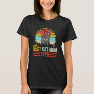 Camiseta Gato Bonito, Melhor Gato Mãe, Dia de as mães Vinta