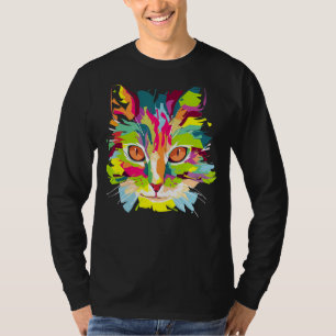 Camiseta Gato Bonito Para Adoção Colorida De Gatinhos De Ga