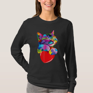 Camiseta Gato Bonito Para Adoção De Gatinhos Coloridos Dos