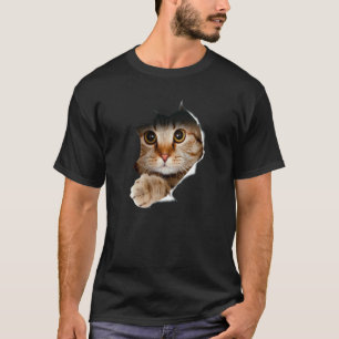 Camiseta Gato Bonito Para Gatinhos Adoção Colorida De Gatin