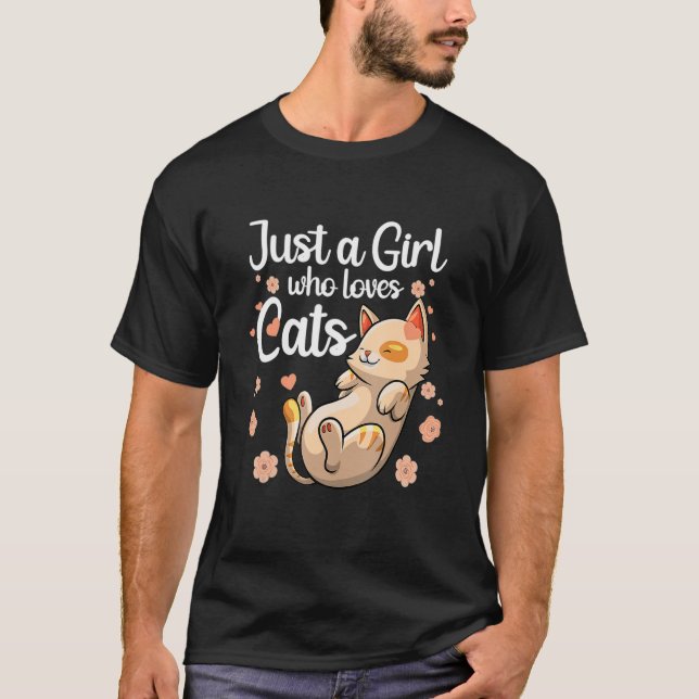 Camiseta Gato Bonito Para Meninas Meninas Meninas Gatinho G (Frente)