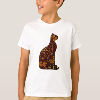 Camiseta Gato bonito sentado olhando para cima