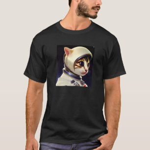 Camiseta Gato Bonito Vestindo Capacete de Astronauta para G