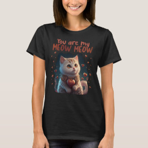 Camiseta Gato Bonito Você É Meu Casal De Meow Santo Valente