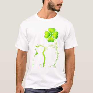 Camiseta Gato Bonito Você É Meu Sortudo Charm Shamrockst Pa