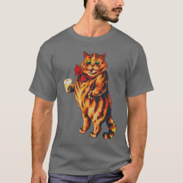 Camiseta Gato-Boozer Do Frio-Coquetel, Funny Vintage Strike
