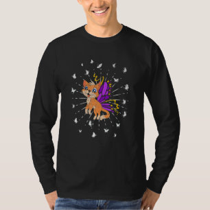 Camiseta Gato Borboleta Fantasia Dono de Animal de Estimaç