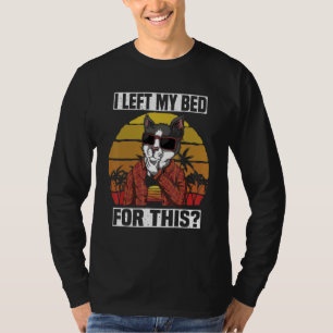 Camiseta Gato Branca Irritado E Cansado Que Deixei Minha Ca