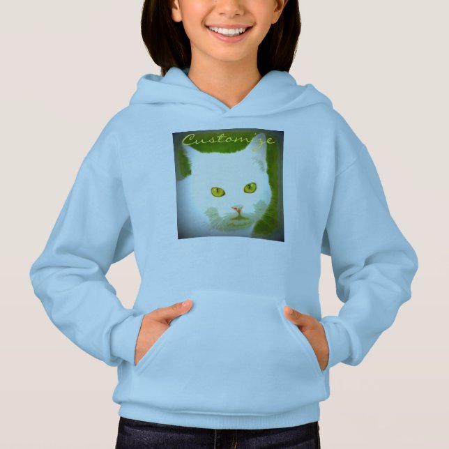 Camiseta gato branco (Frente)