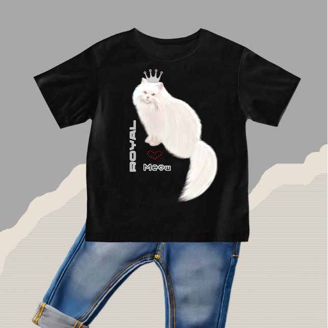 Camiseta Gato branco (Criador carregado)