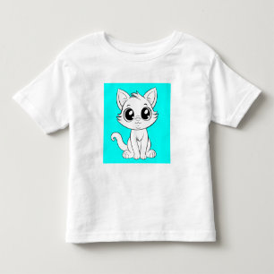 Camiseta Gato Branco Bonito Adorável