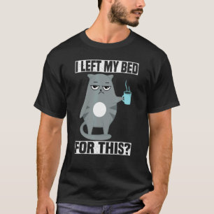 Camiseta Gato Branco Bravo E Cansado Eu Saí Da Minha Cama P