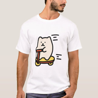Camiseta Gato Branco Cavalga 