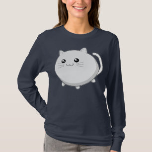 Camiseta Gato branco do gatinho do kawaii bonito