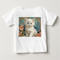 Gato Branco Estilo Alphonse Mucha