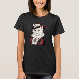 Camiseta Gato Branco Gentleman Inglês Engraçado Vitoriano