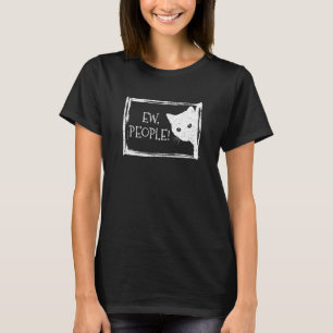 Camiseta Gato Branco Mulheres Ew Pessoas Meowy Amor De Gat
