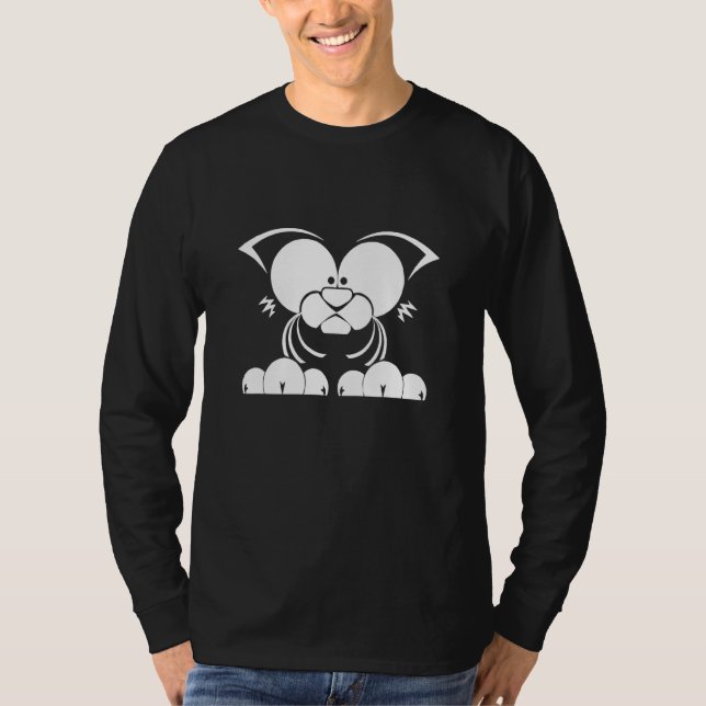 Camiseta Gato Branco Simples (Frente)