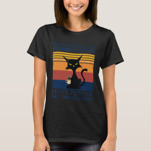 Camiseta Gato Bravo Bebendo Café