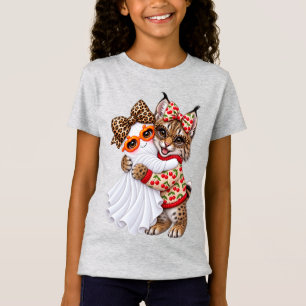 Camiseta Gato-Bravo Fantasma Fofo Halloween Outono Arte Gat
