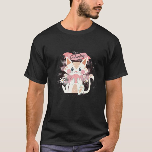 Camiseta gato brincalhão Caturday (Frente)