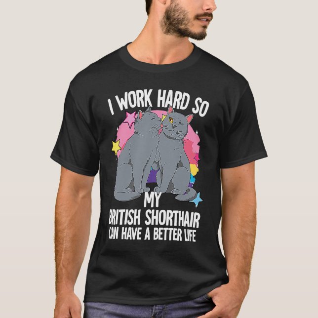 Camiseta Gato British Shorthair 32 (Frente)