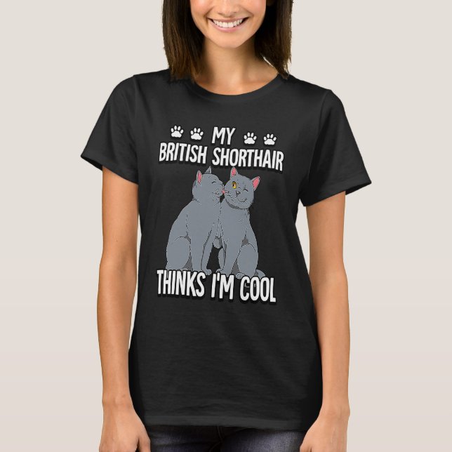 Camiseta Gato British Shorthair 39 (Frente)