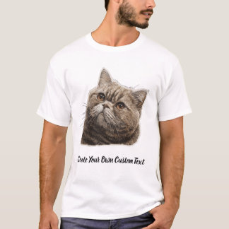 Camiseta Gato British Shorthair Crie Seu Próprio Texto Pers
