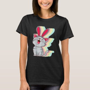 Camiseta Gato Bunny Orelhas Páscoa Dia Fofo Pet Gatinho  Me