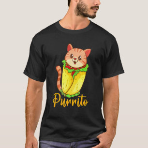 Camiseta Gato Burrito Purrito Fofo Mexicano Cinco De Mayo