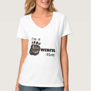 Camiseta Gato/Cachorro As patas de texto da mãe adicionam 