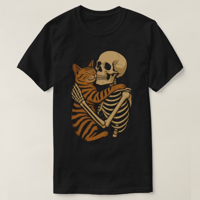 Camiseta Gato Cachorro Assustador - Arte de Gatinho de Abra (Frente do Design)