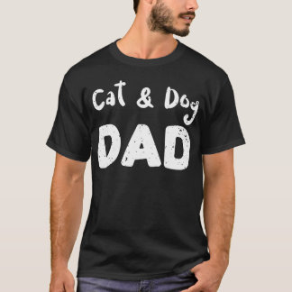 Camiseta Gato Cachorro Pai Cachorros Engraçado