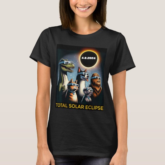 Camiseta Gato Cachorro Pé Grande Eclipse Gles Eclipse Total (Frente)