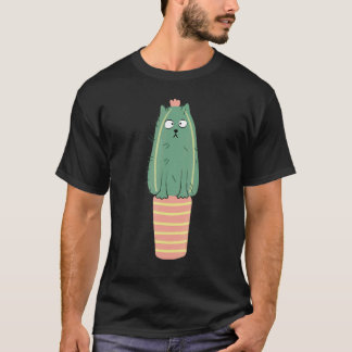 Camiseta Gato cacto Planta suculenta Jardinagem Jardineiro 