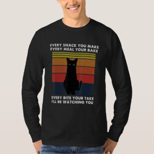 Camiseta Gato Cada Bite Que Você Toma Vintage Gato Refeição