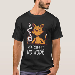 Camiseta Gato Café Café Bean Homens Mulheres