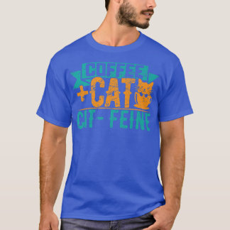 Camiseta Gato + Café Gato Feine Gato Engraçado Gato Vinta