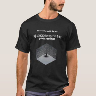 Camiseta Gato Caixa da Vingança Piada Física de Schrödinger