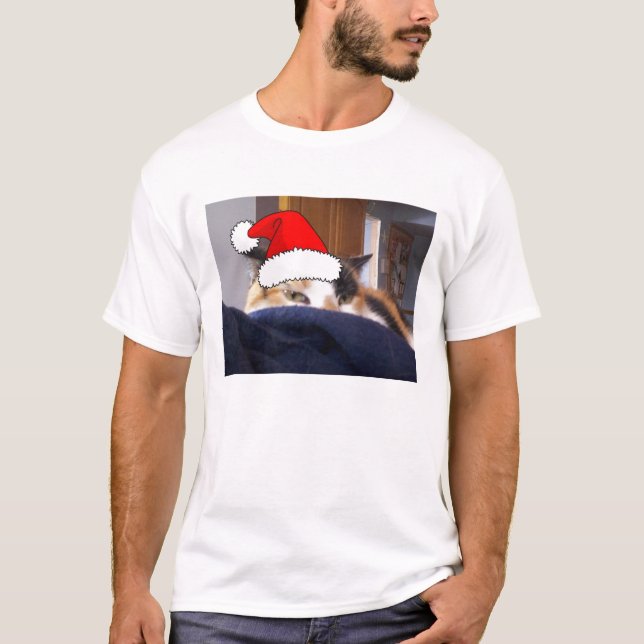 Camiseta Gato Calico de Natal (Frente)
