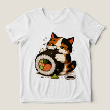Gato Calico Mal-Humorado Amante de Sushi