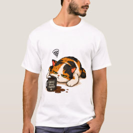 Camiseta Gato Calico Mal-humorado - Falou Café