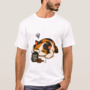 Camiseta Gato Calico Mal-humorado - Falou Café