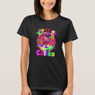 Camiseta Gato Calico  Mikeneko Gato Ricolor Gatinho Mãe E P