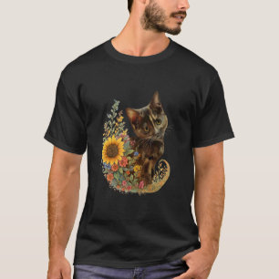 Camiseta Gato Calico Wildflower