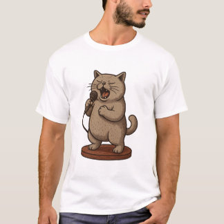Camiseta Gato Cantando