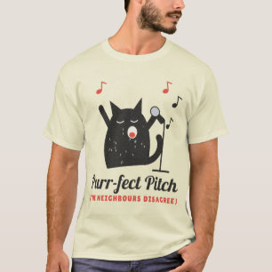 Camiseta Gato Cantando com Tom Perfeito