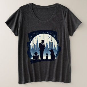 Camiseta Gato, cão, jazz