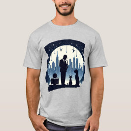 Camiseta Gato, cão, jazz